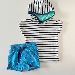 NWT Adventurewear 360 Coverup and Swim Shorts Size 6M